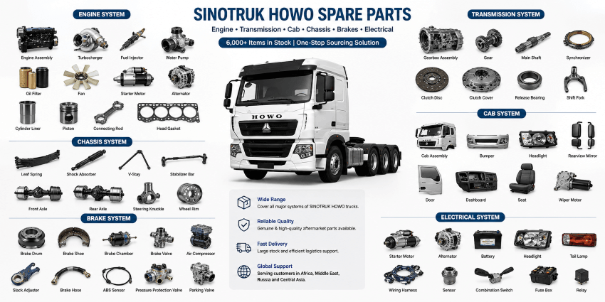 SINOTRUK HOWO Parts Importing Guide: Find Genuine Parts